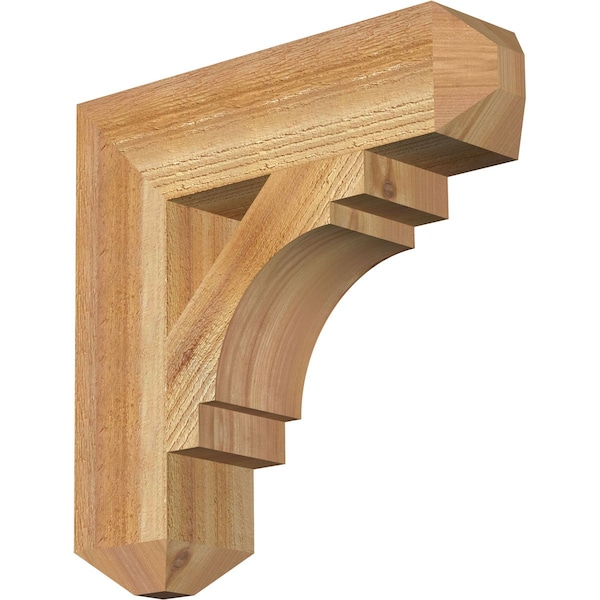 Ekena Millwork Merced Craftsman Rough Sawn Bracket, Western Red Cedar, 4"W x 16"D x 16"H BKT04X16X16MRC04RWR - main